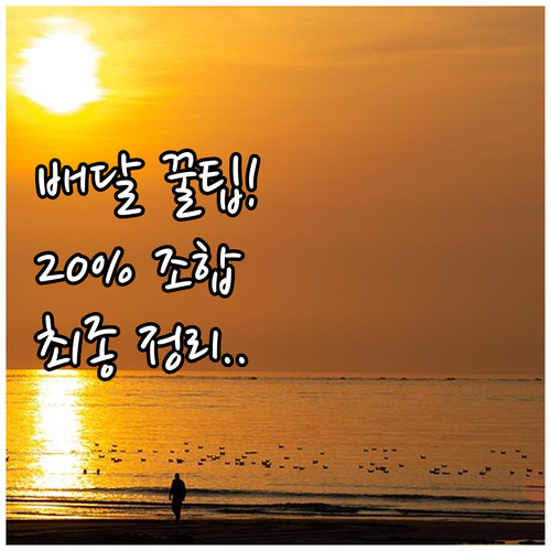 배달앱 할인율 20% 이상 쿠폰 결제..