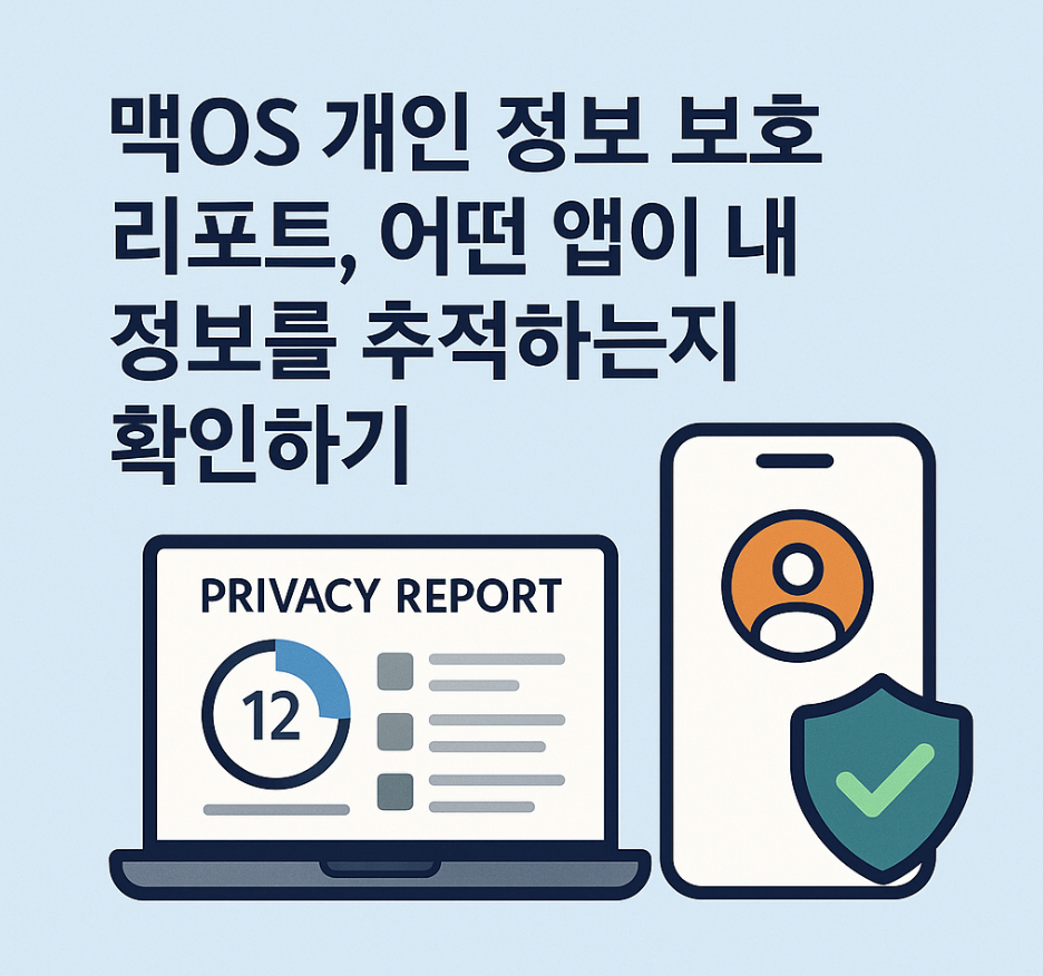 맥OS 개인 정보 보호 리포트, 어떤 앱이 내 정보를 추적하는지 확인하기