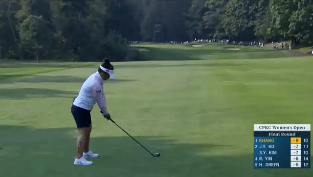 메간 캉 골프 샷 모습 비거리 메간 강