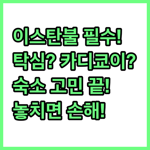 탁심 술탄아흐멧 카디쿄이 지역별 이스..