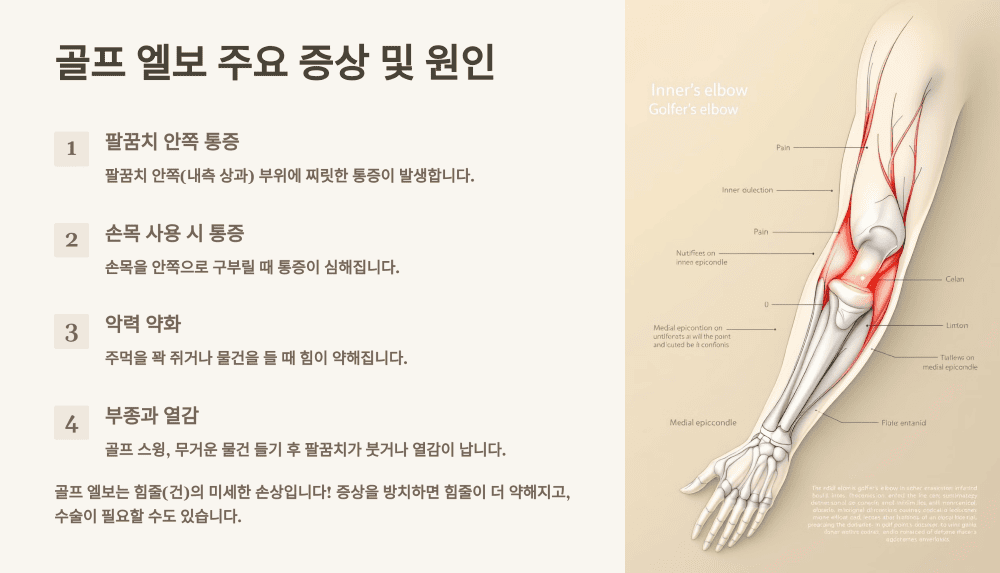 골프 엘보 주요 증상 및 원인