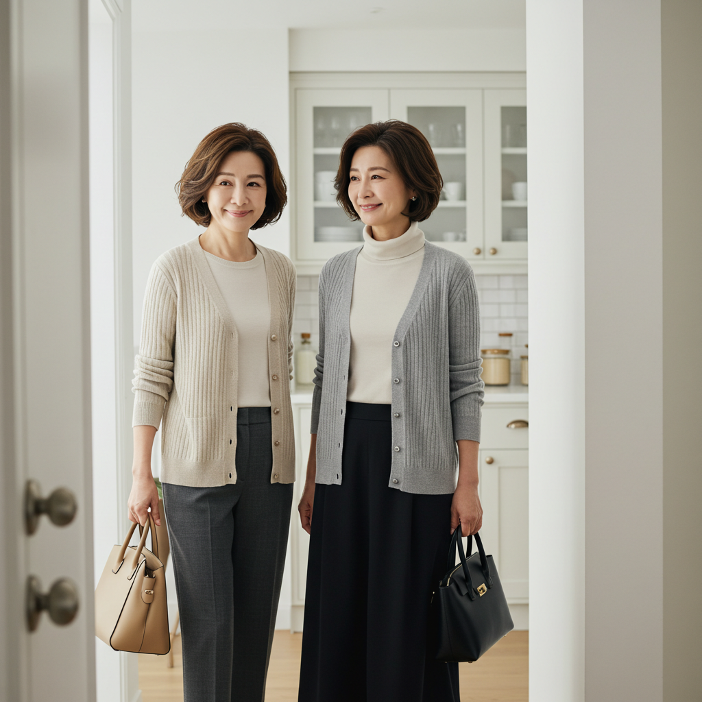 중년여성 데일리룩