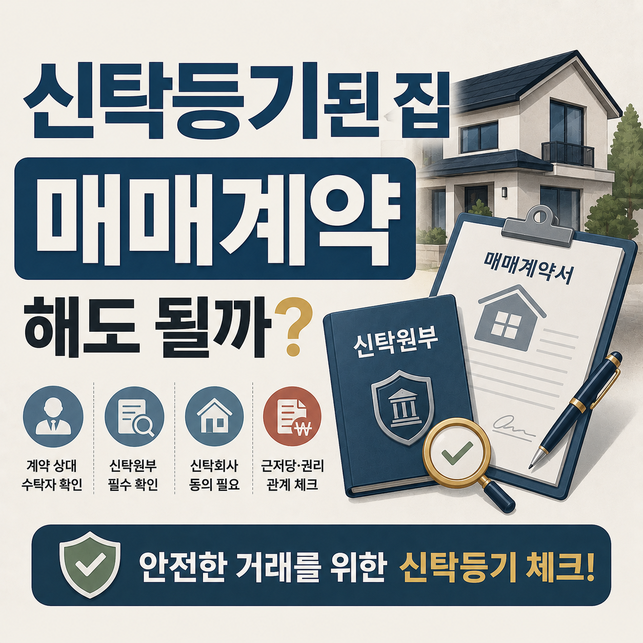 신탁등기된 집 매매계약 판단 기준 이미지