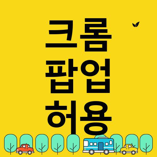 크롬 팝업 허용