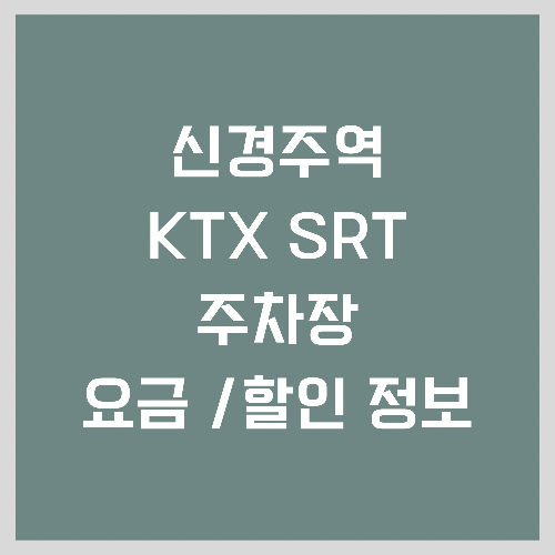 신경주역(KTX 고속철도) 주차시설 / 요금 할인 정보 썸네일