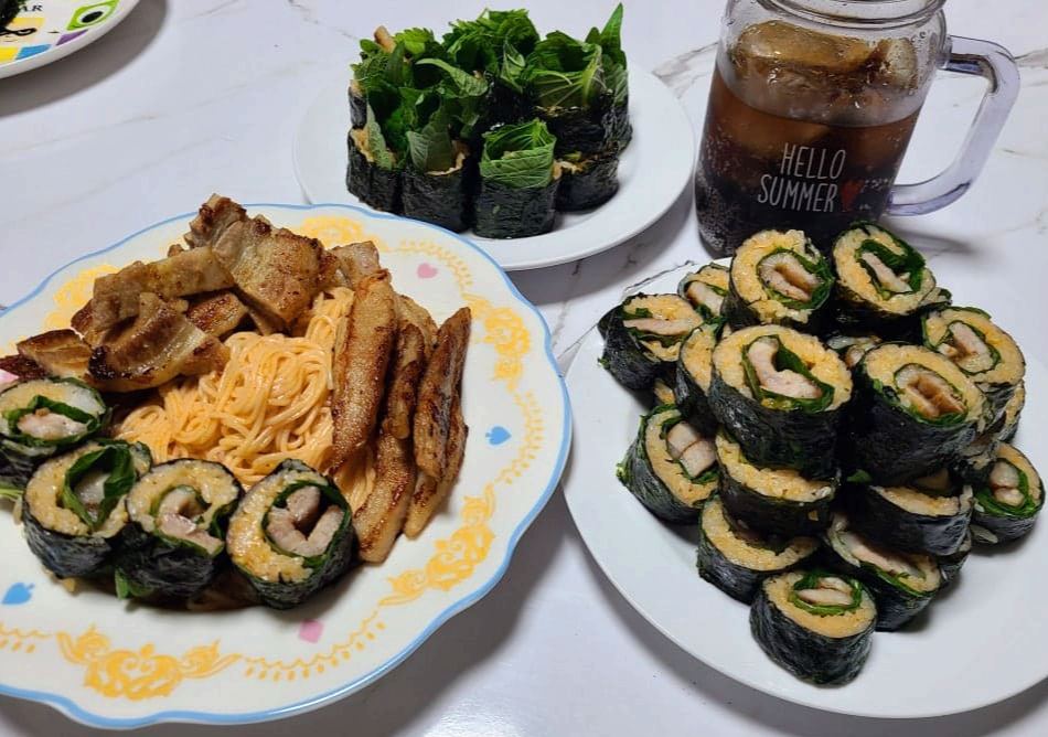 삼겹살김밥 만들기 / 항정살김밥 만들기