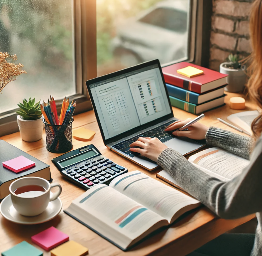 자격증 관련으로 공부하는 모습의 사진