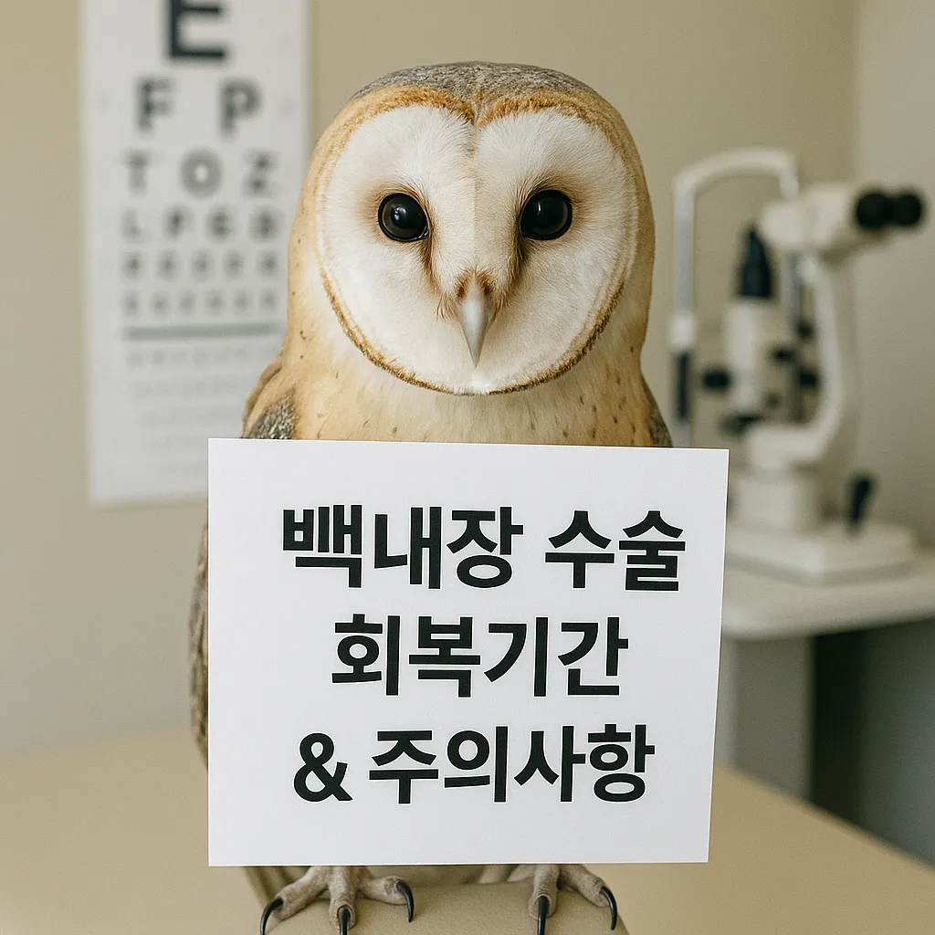 백내장 수술 후 시력 회복 기간과 절대 지켜야 할 주의사항