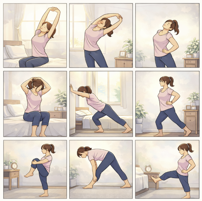 아침에 활력을 주는 직장인 모닝 스트레칭 루틴