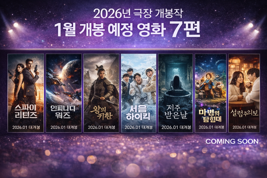 2026년 1월 극장가 완전 정복, 개봉작 7편 총정리