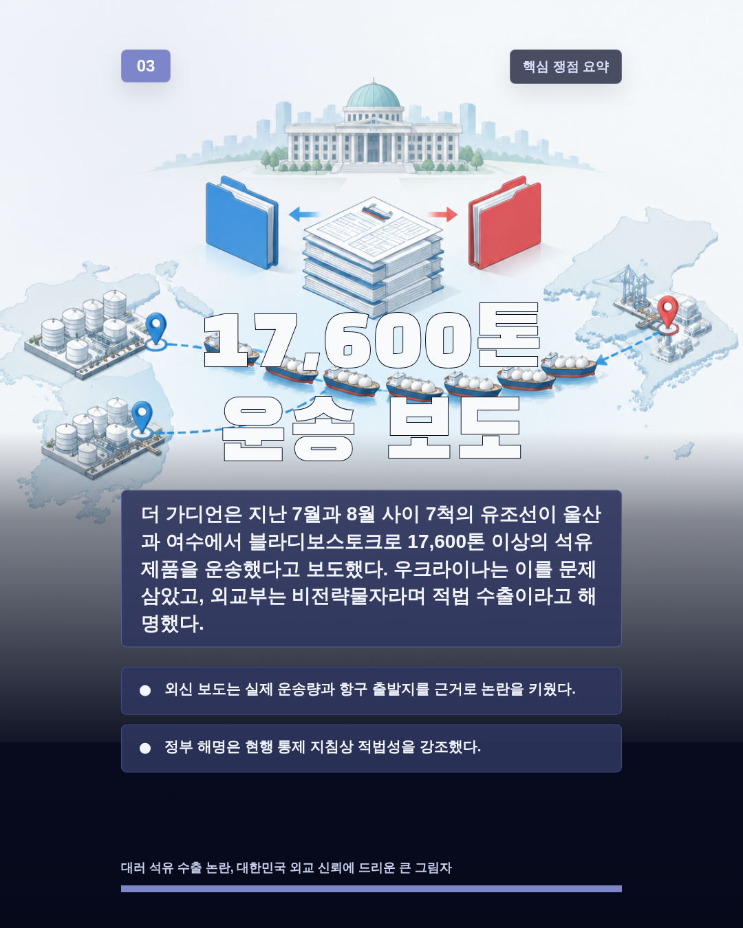 17,600톤 운송 보도