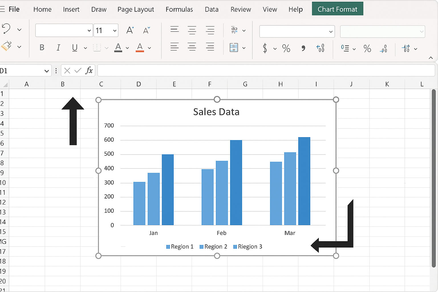 차트 이동과 크기 조정 단축키 관련 사진