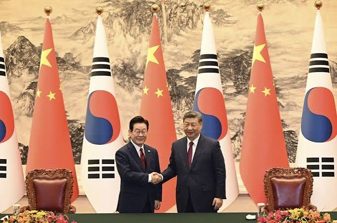한국 중국 2-1 역전승