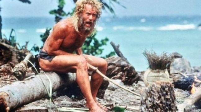 저메키스 감독의 마스터피스 캐스트 어웨이(Cast Away, 2000)의 상징적인 장면.