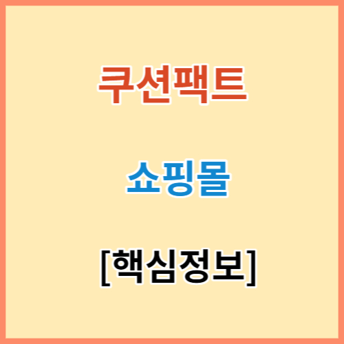 쿠션팩트 추천 BEST 6