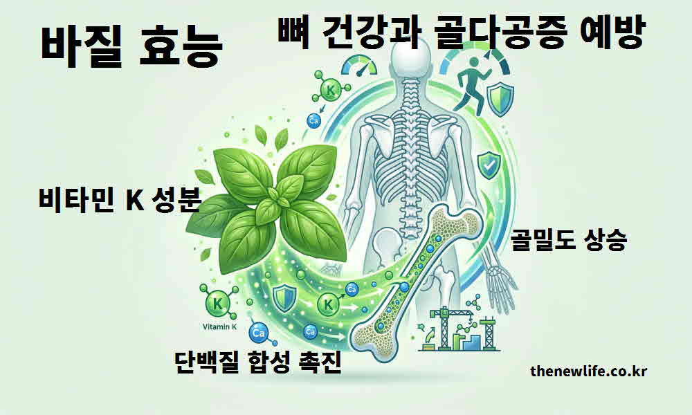 바질 효능 뼈 건강 골다공증 예방