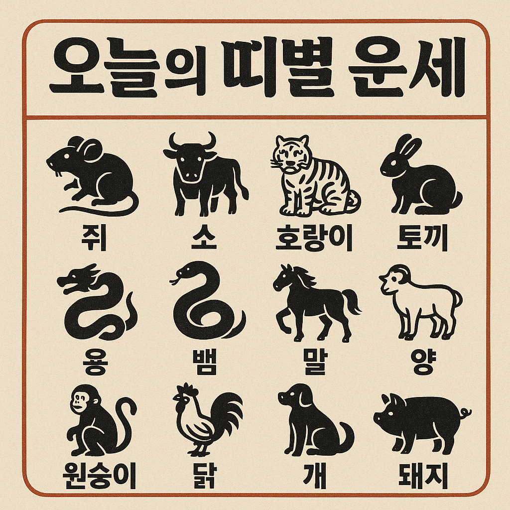 오늘운세 띠별운세(6월24일)