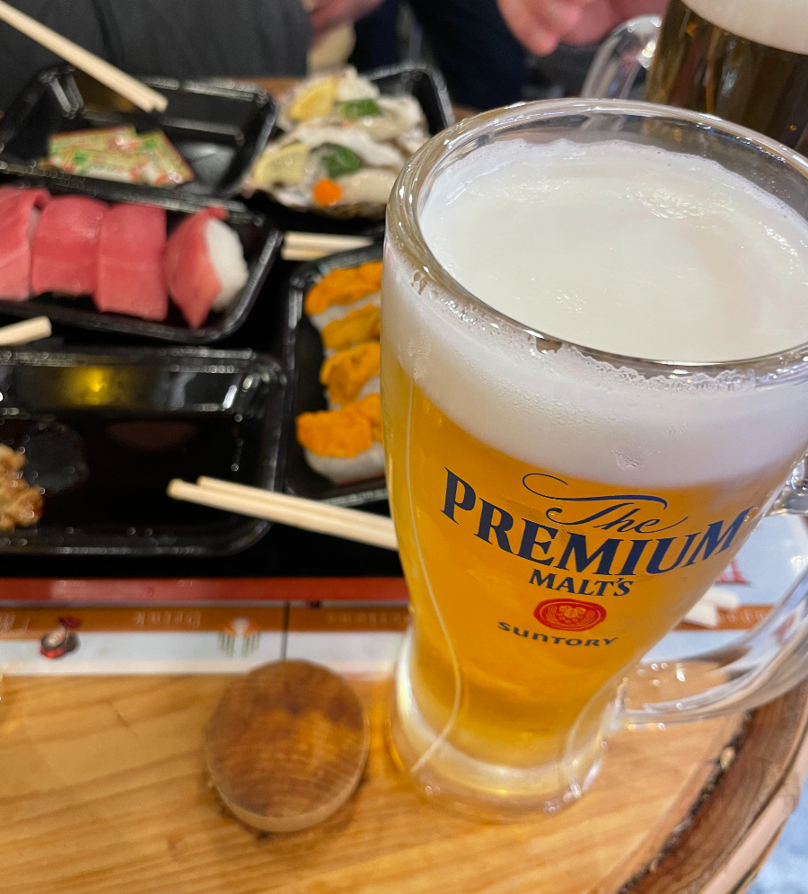 니시키 시장 생맥주 한잔