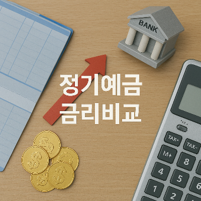 예금 금리 비교 이미지, 금융 계산 아이템 구성