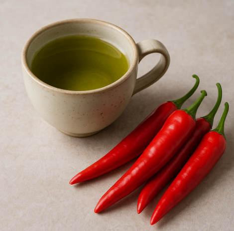기초대사량 음식인 녹차와 고추