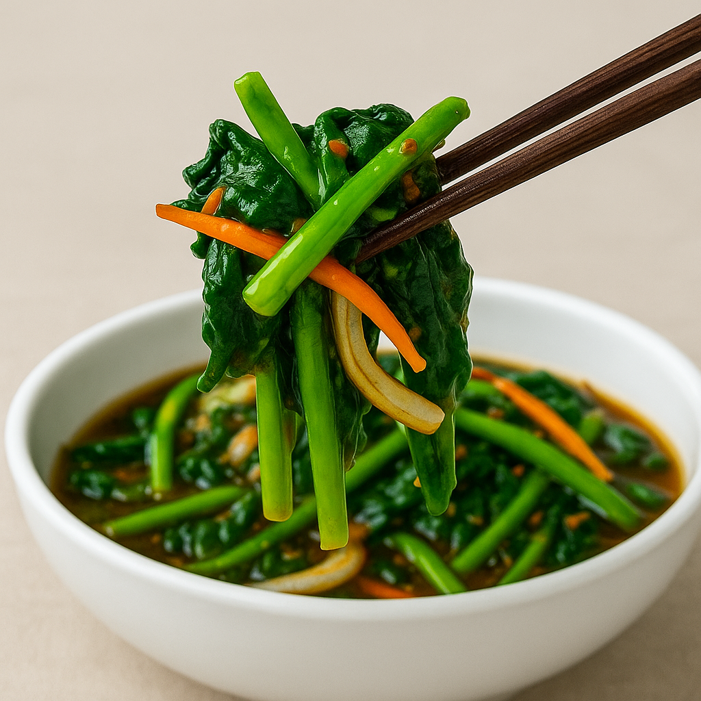 젓가락으로 여름철 시원하게 먹는 열무 겉절이