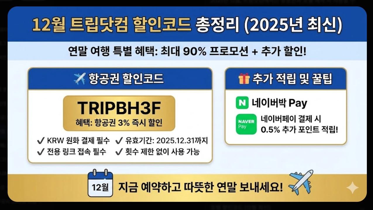 12월 트립닷컴 할인코드