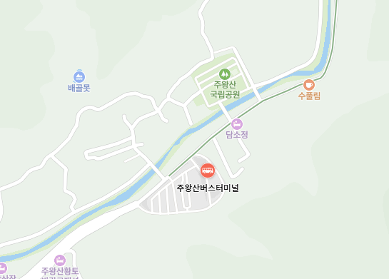 주왕산버스터미널 위치-지도