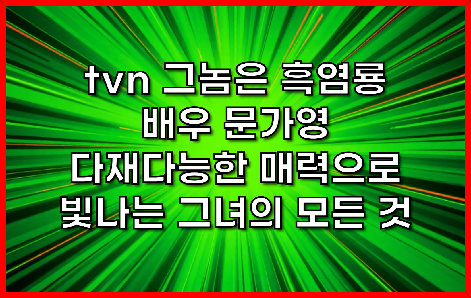 tvn 그놈은 흑염룡 배우 문가영- 다재다능한 매력으로 빛나는 그녀의 모든 것