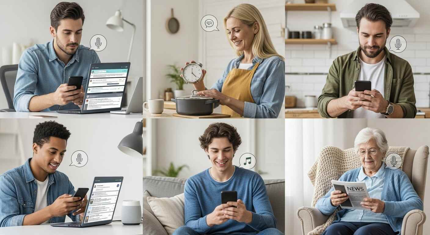 AI 음성 비서로 앱을 실행하며 편리함을 느끼는 사용자