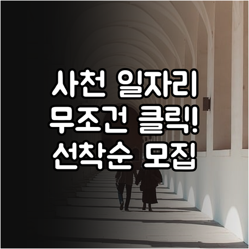 사천시 노인일자리 사업 유형별 상세 ..