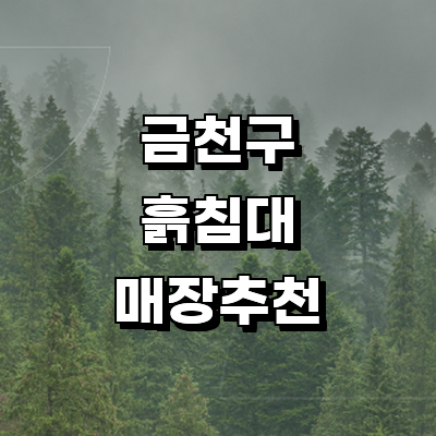서울 금천구 흙침대