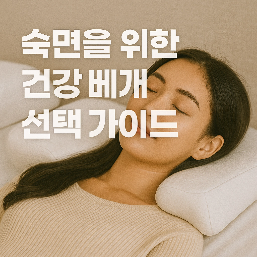 숙면을 위한 건강 베개 선택 가이드