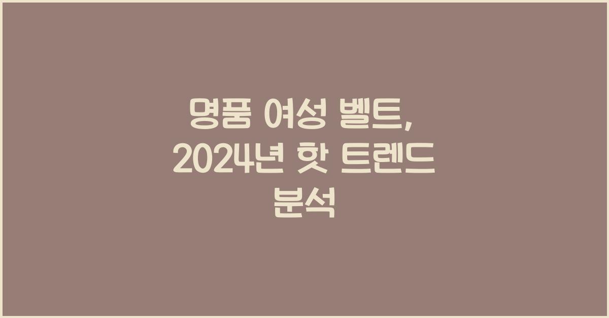 명품 여성 벨트