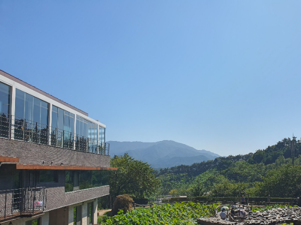 절마당에서 바라보는 풍경