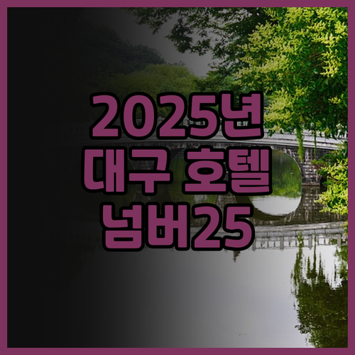 2025년 대구 호텔 어디로? 가성비..