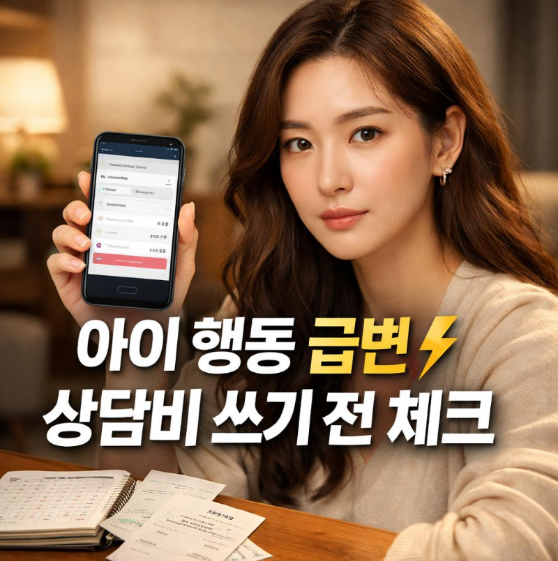 아이 행동 급변⚡ 상담비 쓰기 전 체크