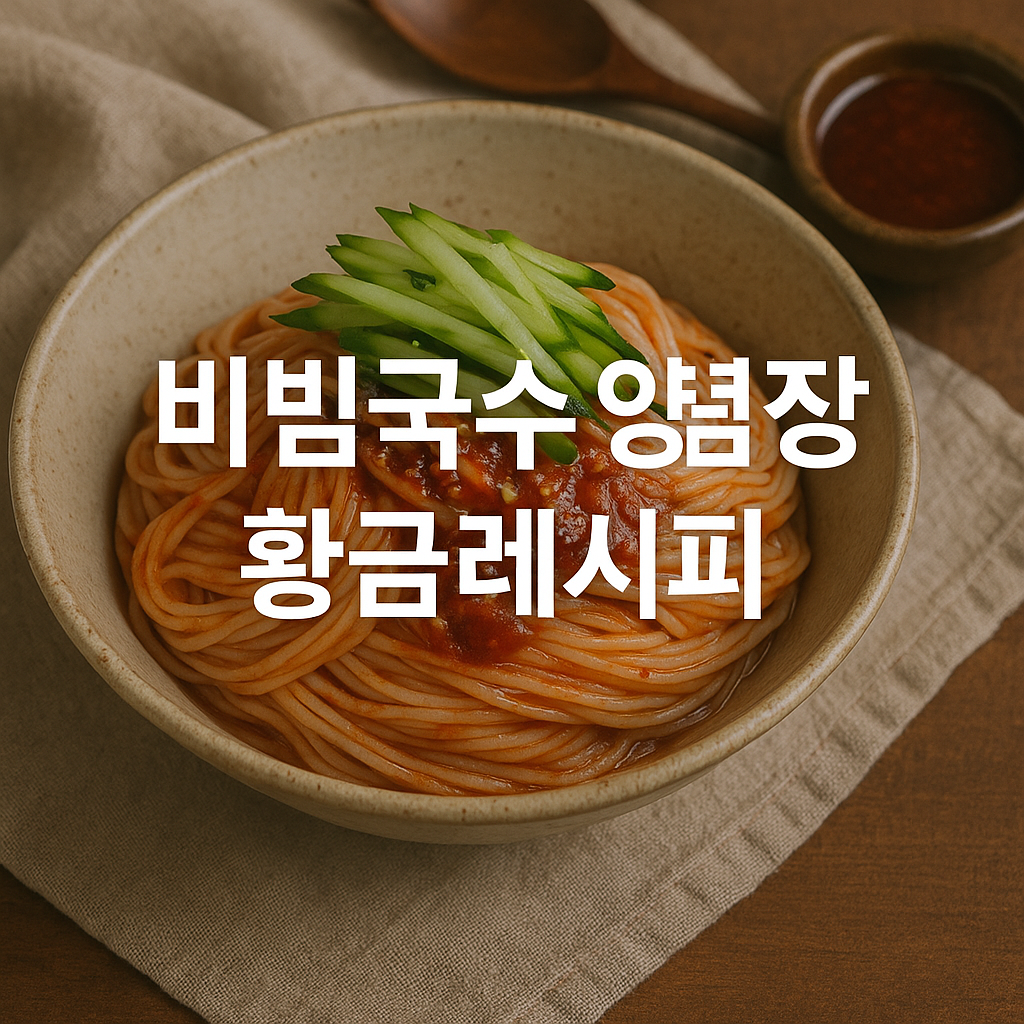 비빔국수 양념장 황금레시피