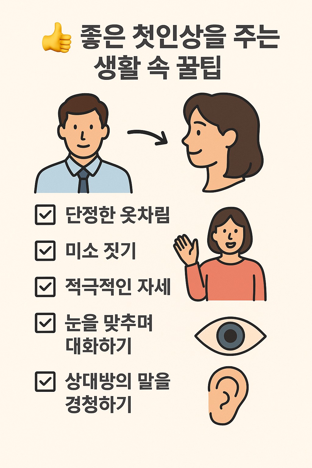 좋은 첫인상을 주는 생활 속 꿀팁