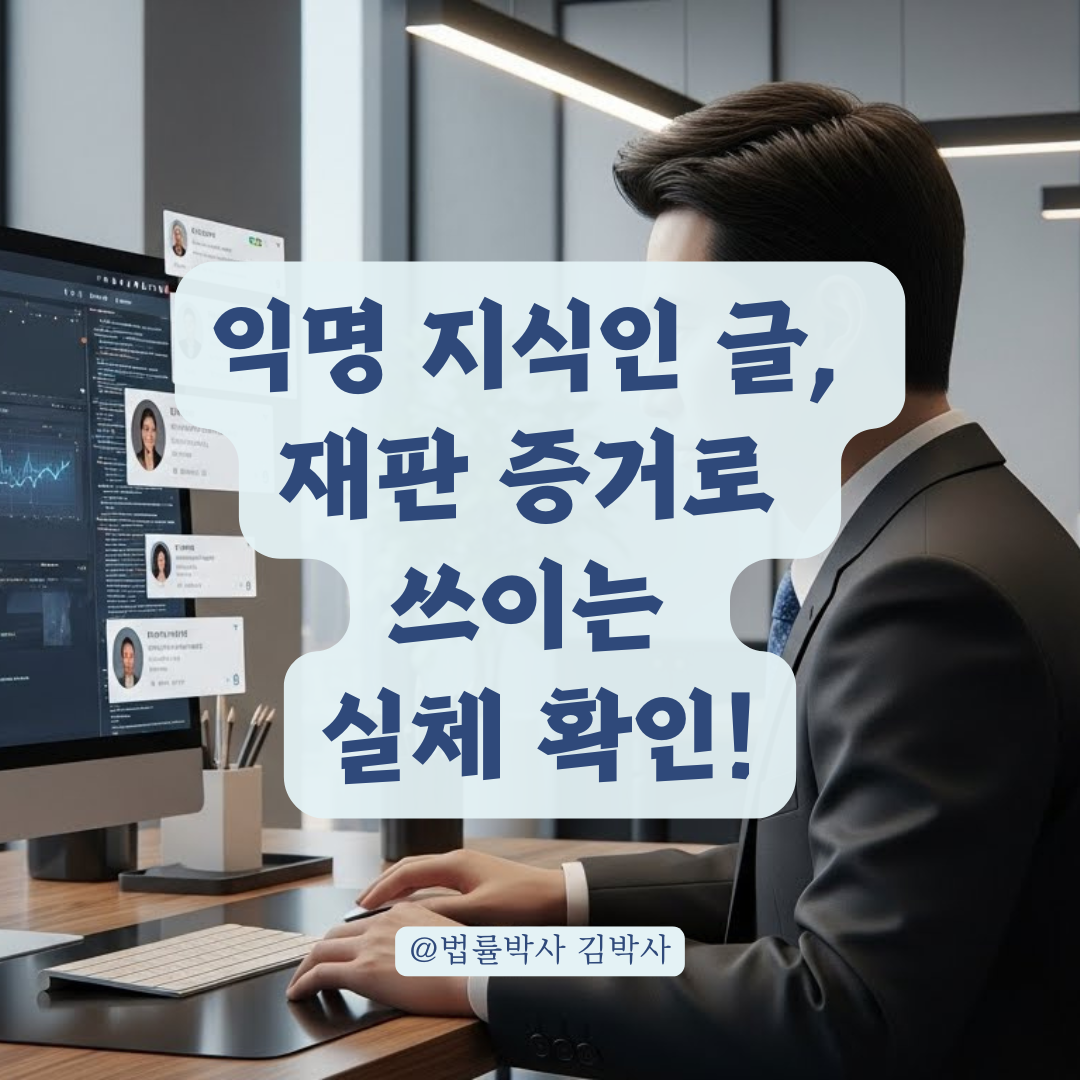 익명으로 올린 지식인 질문글이 실제 형사 재판 증거가 되는 과정 알아보기