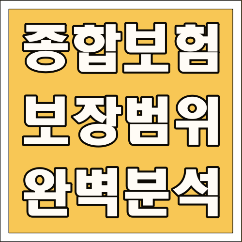종합보험 보장 범위 완벽 분석 글씨 썸네일