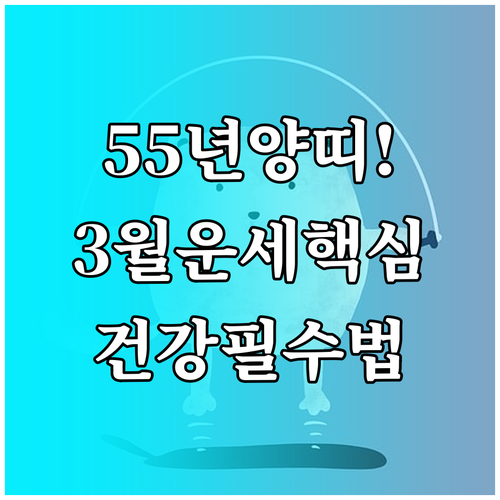 1955년생 양띠 2026년 3월 종..