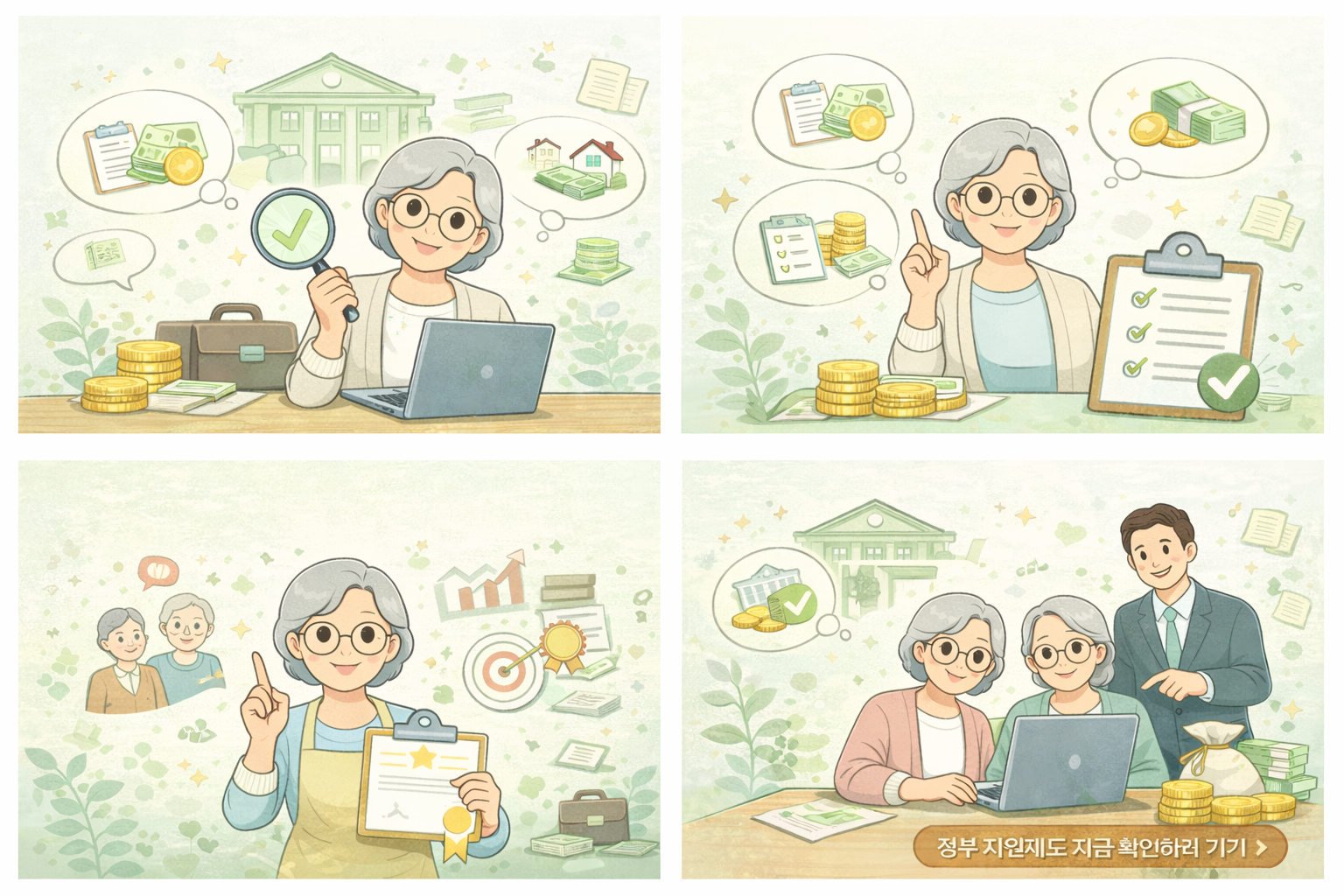 50대&middot;60대 받을 수 있는 정부 지원금 대상자 정리