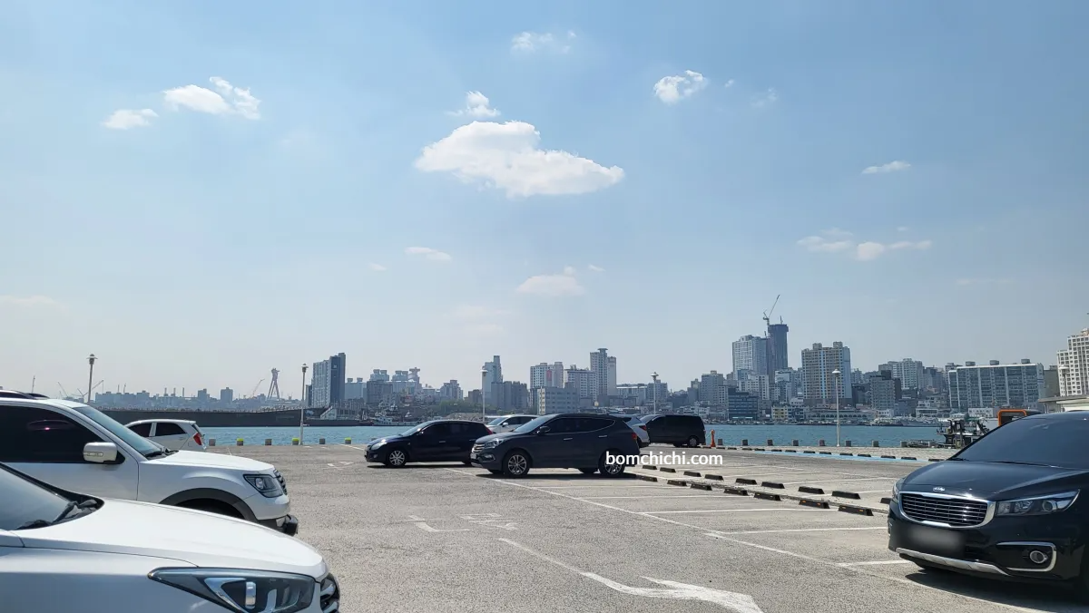 방어진항공영주차장에서 바라본 바다 사진
