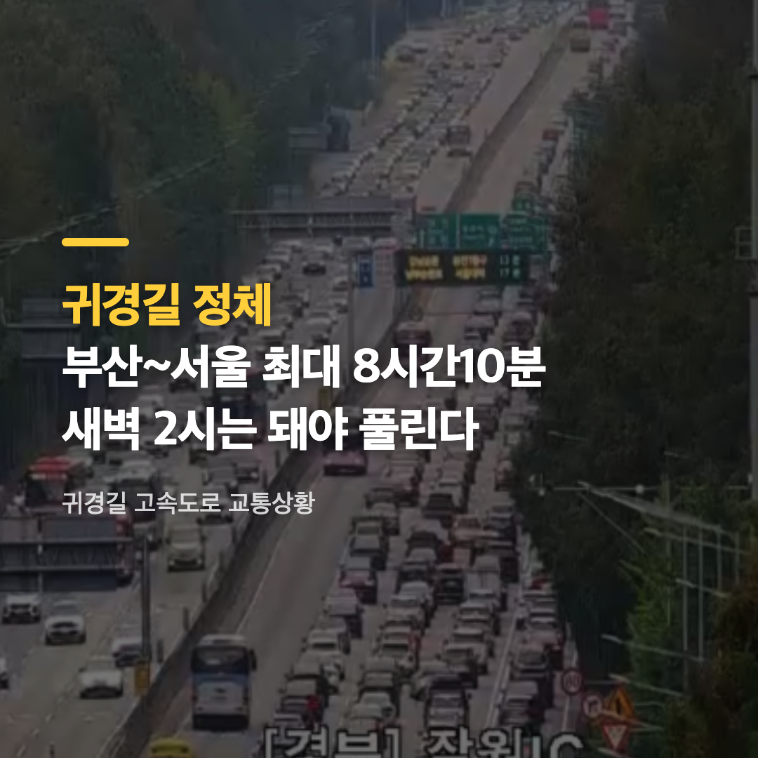 경부고속도로 서울 방향 차량 정체 실사