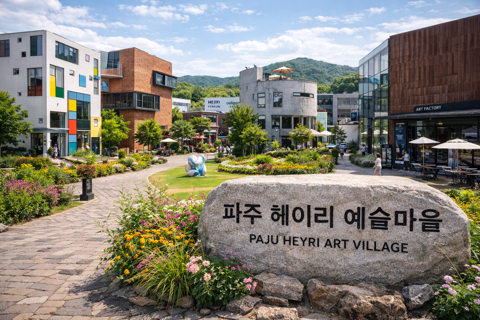 헤이리는 &lsquo;걷는 것만으로도 전시가 되는&rsquo; 마을입니다.