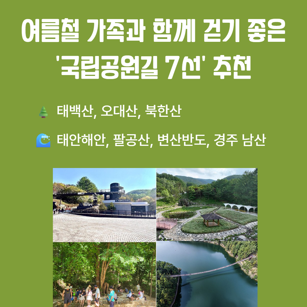 여름엔 어디 가지? 가족과 함께 걷기 좋은 국립공원길 7선 추천! 관련사진