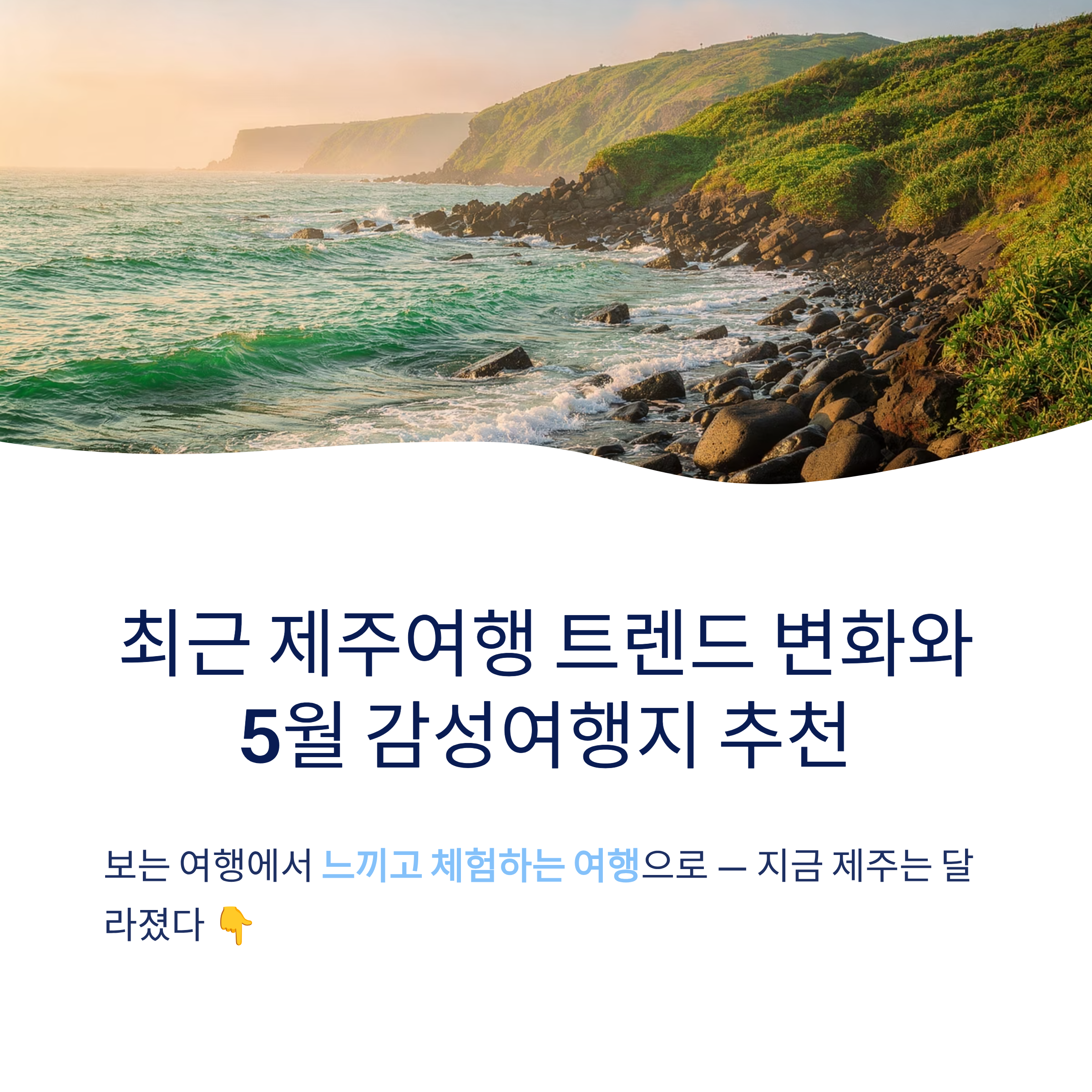 최근 제주여행 트렌드 변화와 5월 감성여행지 추천