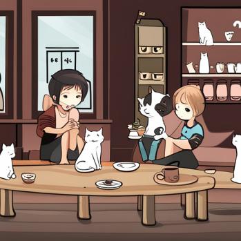 고양이카페에서 홍대 분위기를 만나보세요