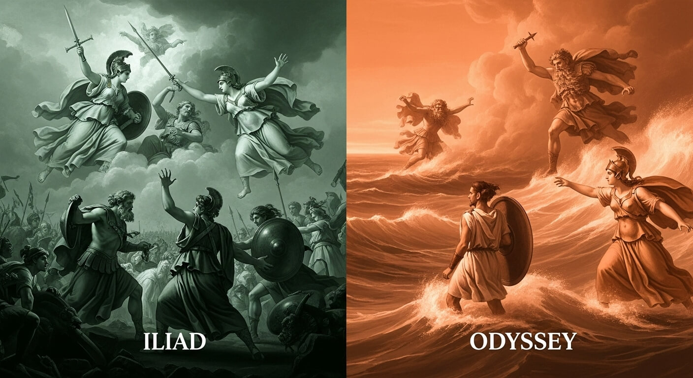 일리아드 vs 오디세이 신의 이중성 비교 관련 사진