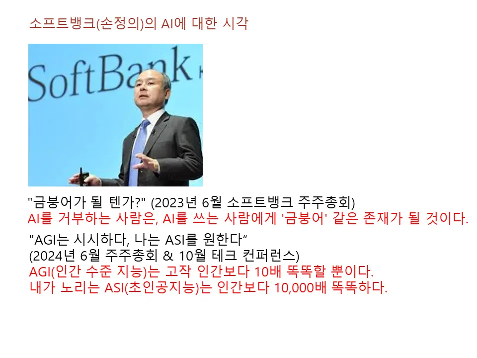 손정의가 원하는 AI
AGI가 아닌 ASI